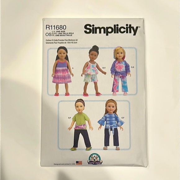 Brand new Simplicity R11680 Patterns Doll clothes - Picture 2 of 3